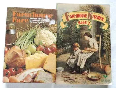 2 Vintage Cook Books 1979 Farmhouse Fare Hb Book & Farmhouse Kitchen Book 3 • £4.50