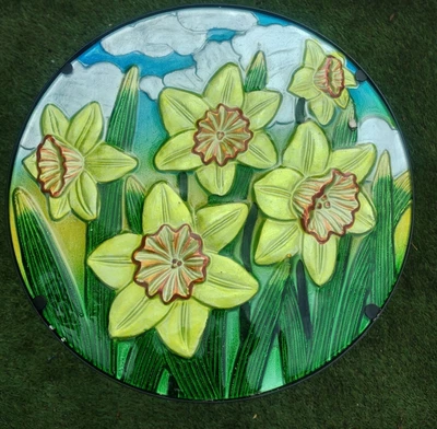 £15 • Buy Hand Painted Sunflowers Folding Glass Garden Table. BNIB