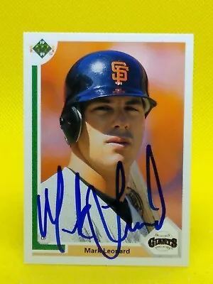 Mark Leonard 1991 Upper Deck #557 PERSONAL AUTOGRAPH • $15