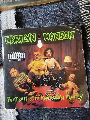 Vintage Marilyn Manson -  Portrait Of An American Family  Autographed CD Jacket  • $125