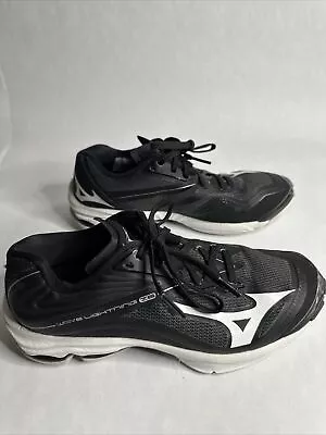 MIZUNO WAVE LIGHTNING Z6 VOLLEYBALL SHOES - WOMENS SIZE 7 Black White • $25