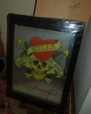 NIP Ed Hardy Life Love  Kills Slowly 20x26 Bar Mirror Pub Mirror • $224.99