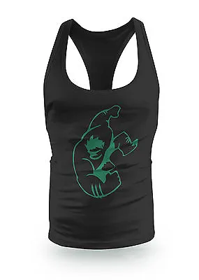Hulk Smash Stringer Racer Y Back Bodybuilding Low Scoop Workout Gym Top Vest • £9.99