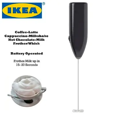 IKEA Silver Coffee Latte Hot Chocolate Milk Frother Whisk Frothy Blender Mixer • £3.90