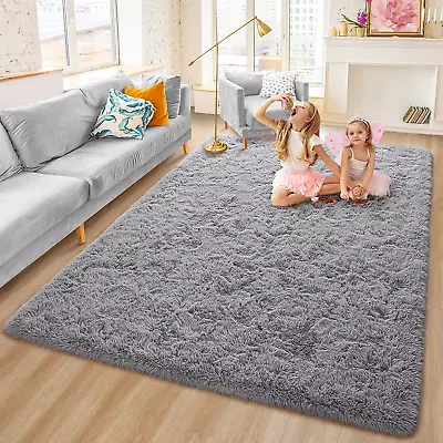 Super Soft Fluffy Area Rugs For Bedroom Living Room 4 Ft X 6 Ft Home Decorative • $45