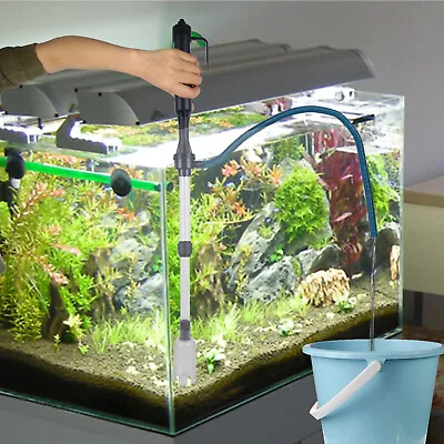 $15.62 • Buy Vacuum Gravel Cleaner Aquarium Fish Tank Siphon Pump Filter Battery-Operated