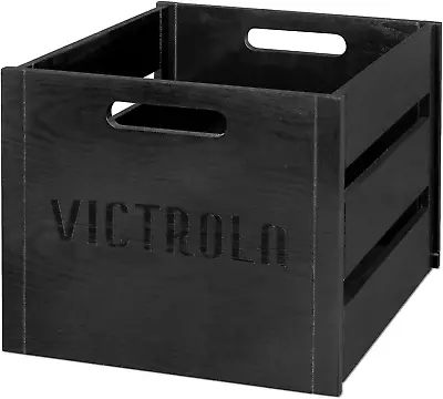 Victrola Wooden Record Crate Black VA-20-BLK • $56.99