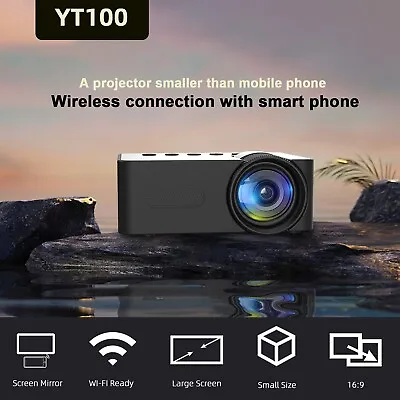 New YT100 Home Mini Portable Mini Projector HD Home Wireless Mini Phone Projecti • $28.50