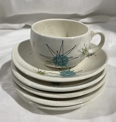 Franciscan Atomic Starburst - One Tea Cup And Five Saucer Plates • $49.99