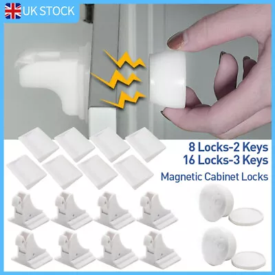 Invisible Magnetic Baby Child Safety Lock Baby Proofing Cupboard Locks + Keys • £12.99