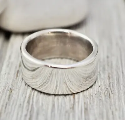 Solid Sterling Silver 925 Wide Band & Statement Ring Handmade Ring All Size • $7.29