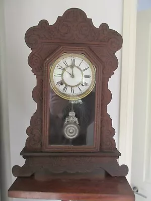 Vintage  Waterbury Clock Co Eight Day Spring Strike Clock AS IS • $150