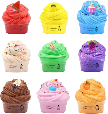 $29.99 • Buy 9 Pack Slime Kit Mini Cloud Slime Soft And Non-Sticky Fluffy Slime Toy For Boys 