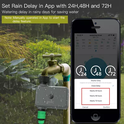 Smart Garden Watering Timer WiFi Automatic Drip Irrigation Controller Bluetooth • $14.17