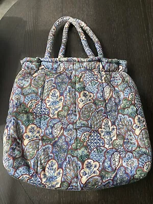 Vintage USA Floral LARGE Sewing Yarn Knitting Craft Tote Bag. EUC • $25