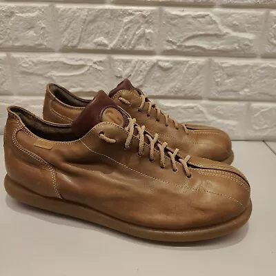 CAMPER Pelotas Brown Tan Leather Gum Sole Size 9 UK EU43 Trainers Casual Shoes • £59.49