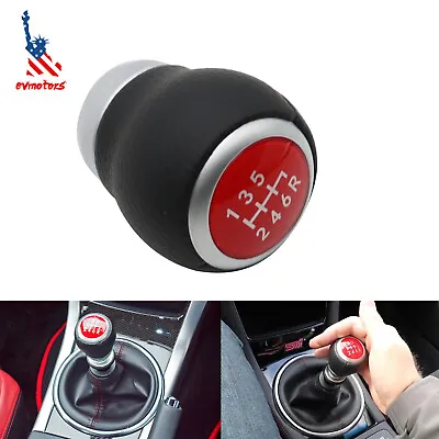 For 2009-2019 Subaru Impreza Wrx Sti 6-speed Shift Knob Leather Six Gear Shifter • $10.05