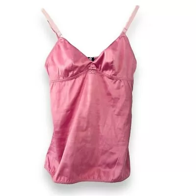 Dolce & Gabbana Vintage Barbie Pink Silky Satin Corset Bustier Cami Top  XS XSS • $125