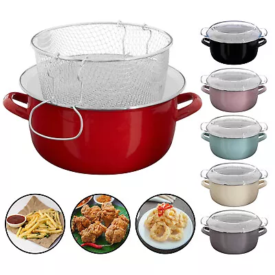 £26.95 • Buy Retro 5L Deep Fat Fryer Chip Pan Cooking Frying Basket With Glass Lid Fry Pot