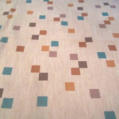 $11.53 • Buy 100cm X 90cm Brown Chambray Check Retro Vintage Cotton Sewing Fabric 1990s Retro