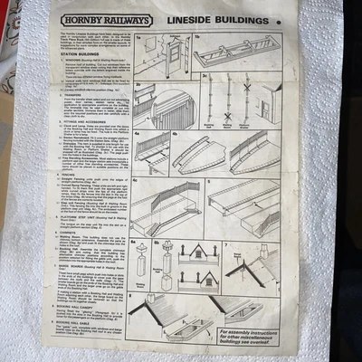 £1.95 • Buy HORNBY LINESIDE BUILDINGS INSTRUCTION LEAFLET - Model Railway