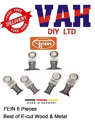 £28.99 • Buy Fein 6 Piece Starlock E-Cut Wood/Metal Multi-Tool Function Blade Set,35222967010