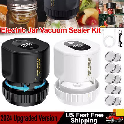 Auto Electric Mason Jar Vacuum Sealer Kit For Wide Mouth&Regular Mouth Mason Jar • $20.99