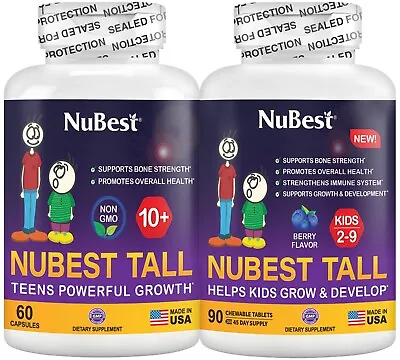 Bundle: NuBest Tall 10+ For Teens & NuBest Tall Kids 90ct For Kids (2-9yrs) • $100