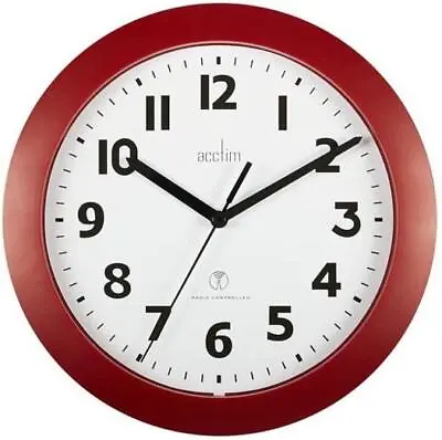 Acctim Parona Radio Controlled Plastic Wall Clock Black 74313 23cm  • £22.99