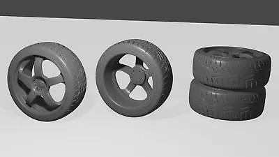 1/18 Nissan Nismo Wheels Tires & Brake Discs Diorama/diecast UNPAINTED • £10