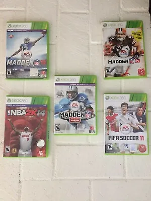 XBOX 360 Sports Bundle Madden NBA2K FIFA With $15 Xbox Gift Card Included! • $14