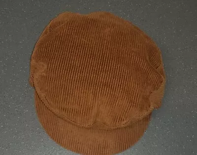 Men's Failsworth Mariner Fawn Cord  Flat Cap Hat Size 6 3/4 (55Cm) • £14.99