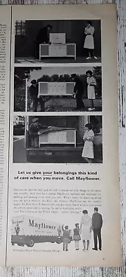 1965 Mayflower Vintage Print Ad Moving Van Truck Mover Family Home Furniture B&W • $5.70