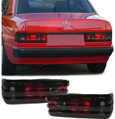 Crystal Smoked Rear Tail Lights Lamps For Mercedes 190 190e W201 1982-1993 Model • $172.76