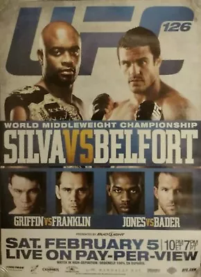 UFC 126: Silva V Belfort/UFC 127: Penn V Fitch *Double Sided* Promo Poster • $18.99