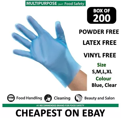 £264.95 • Buy 👍BOX OF 200👍Disposable Gloves Powder Latex Vinyl Free Work Tattoo Food Medical