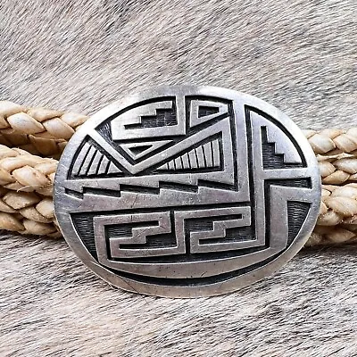 Manuel Hoyungowa Hopi Sterling Silver Belt Buckle • $440