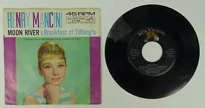Henry Mancini - Jazz 45 RPM RCA Victor - Moon River / Breakfast At Tiffany's VG+ • $5.97