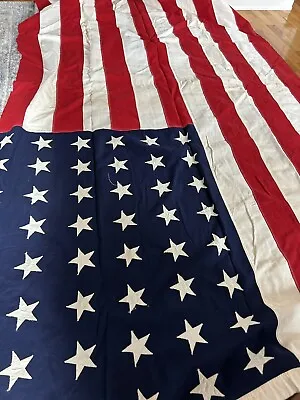 Vintage American Flag 5x8  Storm King Cloth Sewn 48 Stars USA Stars And Stripes • $99.98