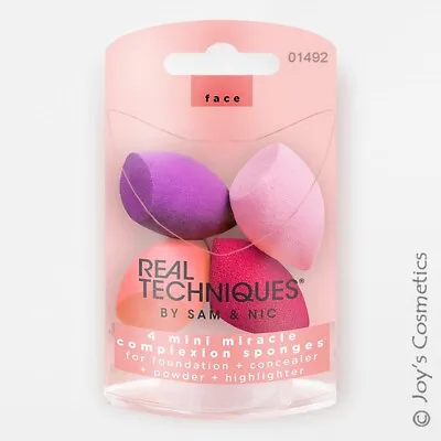 1 REAL TECHNIQUES 4 Miracle Mini Complexion Sponges  RT-1492   *Joy's Cosmetics* • $6.88