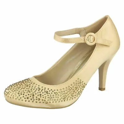 £7.49 • Buy Ladies Anne Michelle L2r240 Buckle Stiletto Heel Dress Party Court Shoes Size