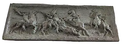 Vintage MCM Wall Art Roman Greek Battle Chariot Horses Universal Statuary • $1042.40