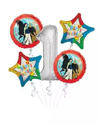 Mulan Happy Birthday Balloon Bouquet (5 Balloons) | Viva Party • $10.99