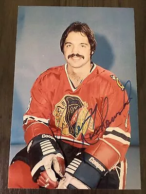 Vintage Chicago Blackhawks Terry Ruskowski Autograph Postcard • $10.50