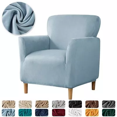 Armchair Covers Elastic Velvet Club Tub Chair Slipcovers Single Sofa Covers Home • $13.48