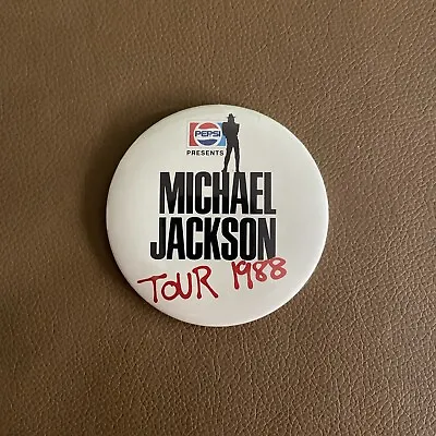 Original 100 % Authentic Michael Jackson Tour 1988 Pepsi Button Pin • $40