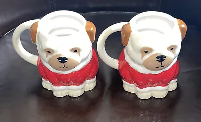 Martha Stewart Collection Pug Dog Mug Coffee/tea /latte Cup Macy’s Red Sweater • $12.99