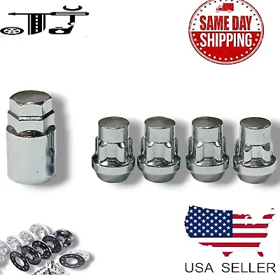 4Pc Chrome M4x2 Anti-Theft Wheel Lock Lug Nut Fit F150 Expedition Navigator&More • $13.99