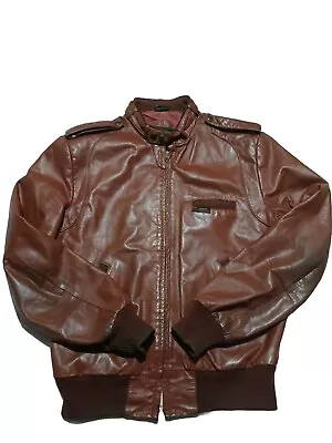 Vintage Bomber Jacket Mens Sz 42 Made In Korea Europe Craft Leather Members Only • $35.99