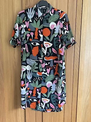 Monki Patterned Shirt Dress XS • $31.58